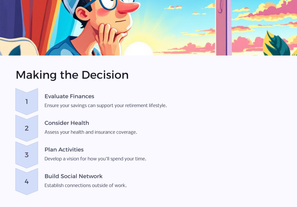 Retirement Making the Decision infographic