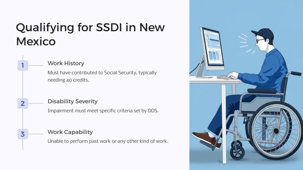 NM SSDI Qualification infographic