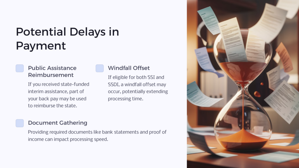 SSI Back Pay delays infographic