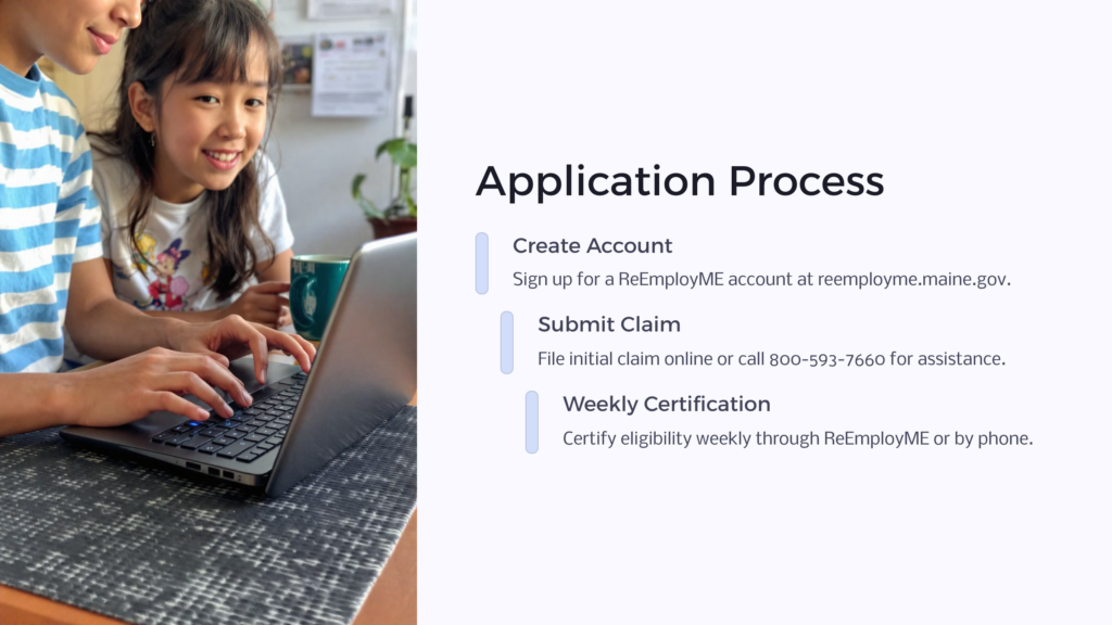 ME Unemployment Application infographic