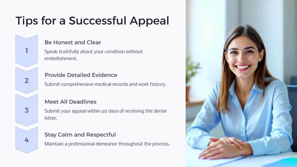 SSA Appeal Tips infographic