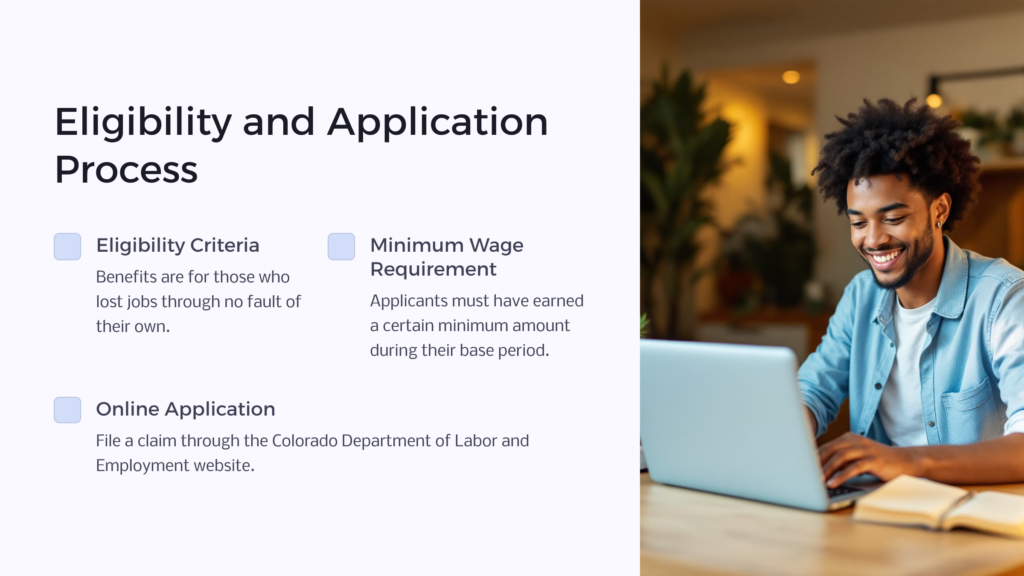 Colorado unemployment benefits eligibility infographic