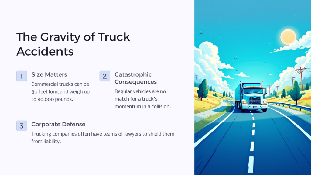 Truck Accident Gravity infographic