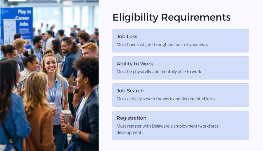DE Unemployment Eligibility infographic
