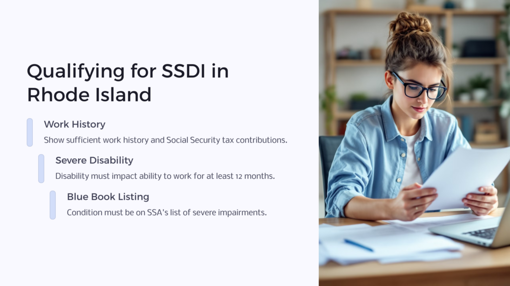 RI SSDI Eligibility infographic