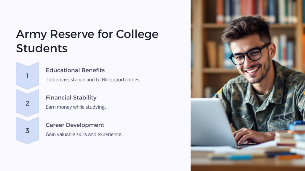 College Army Reserve Benefits infographic