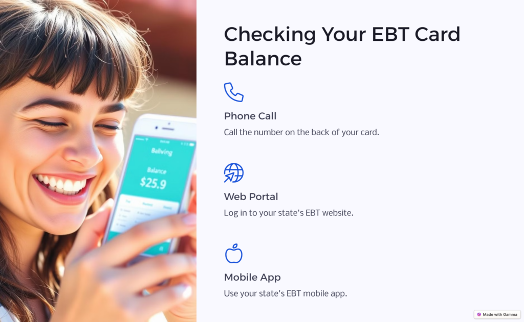 check EBT card balance infographic