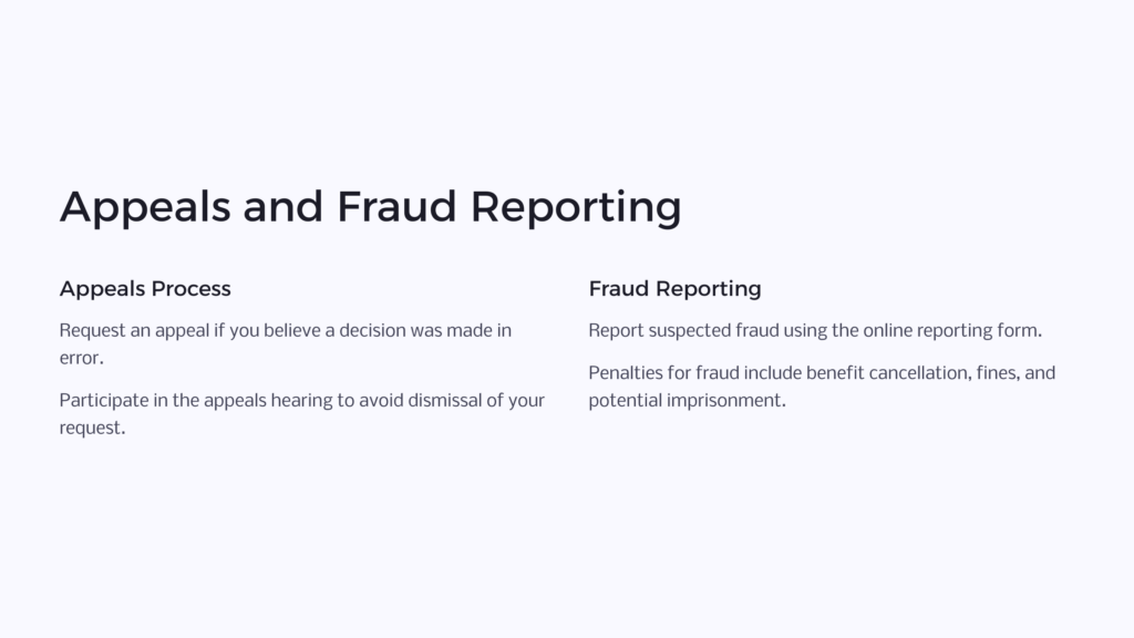 appeals and fraud reporting infographic