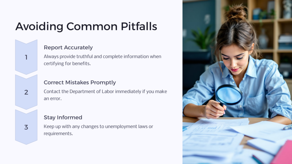 Colorado unemployment benefits pitfalls infographic