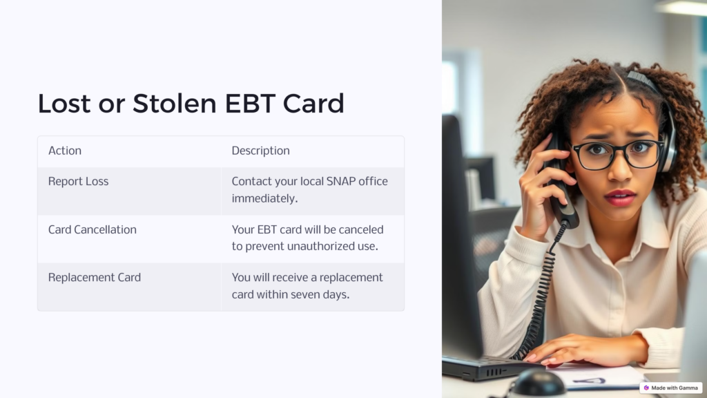 lost or stolen EBT card infographic