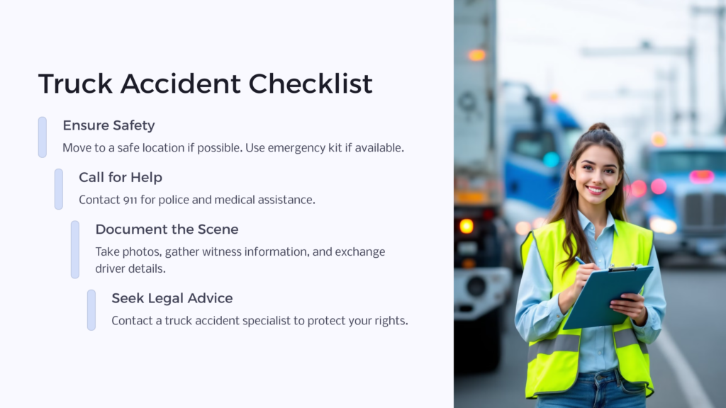 Truck Accident Checklist infographic
