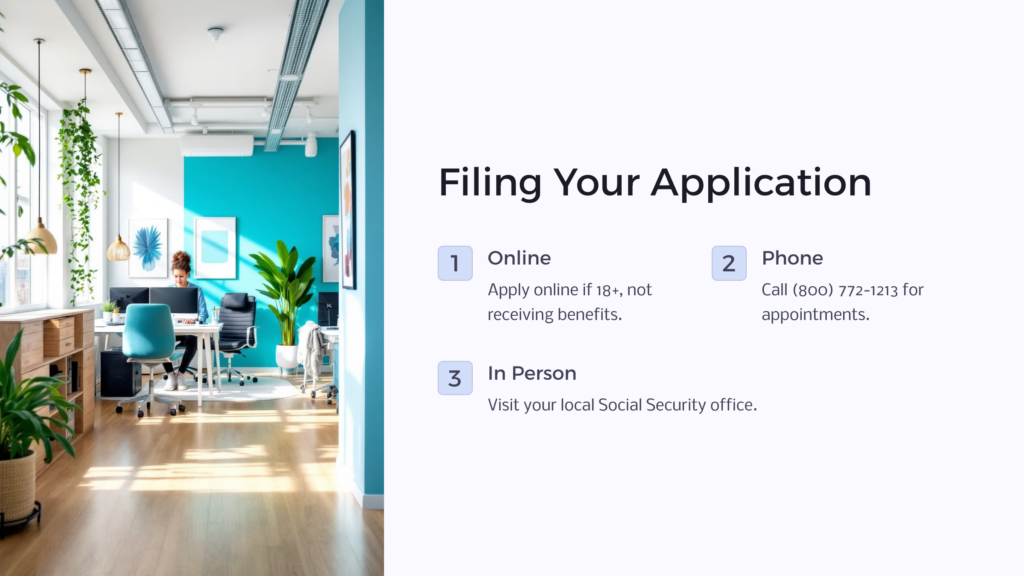 SSDI Filing Application infographic