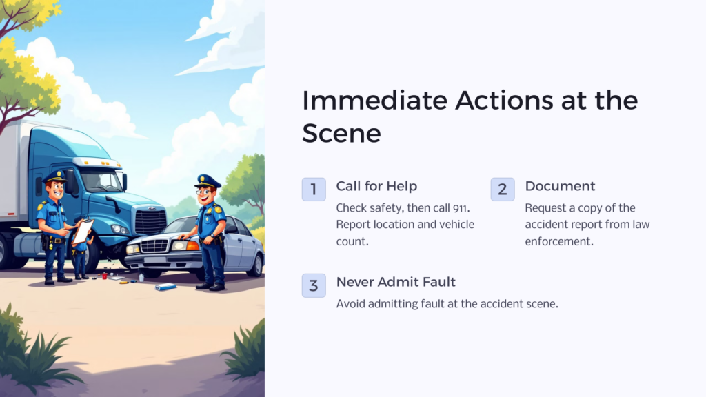 Accident: Immediate Actions infographic