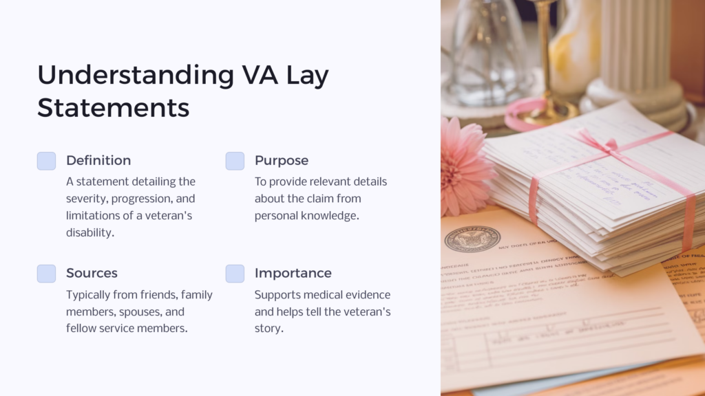 VA Lay Statement infographic