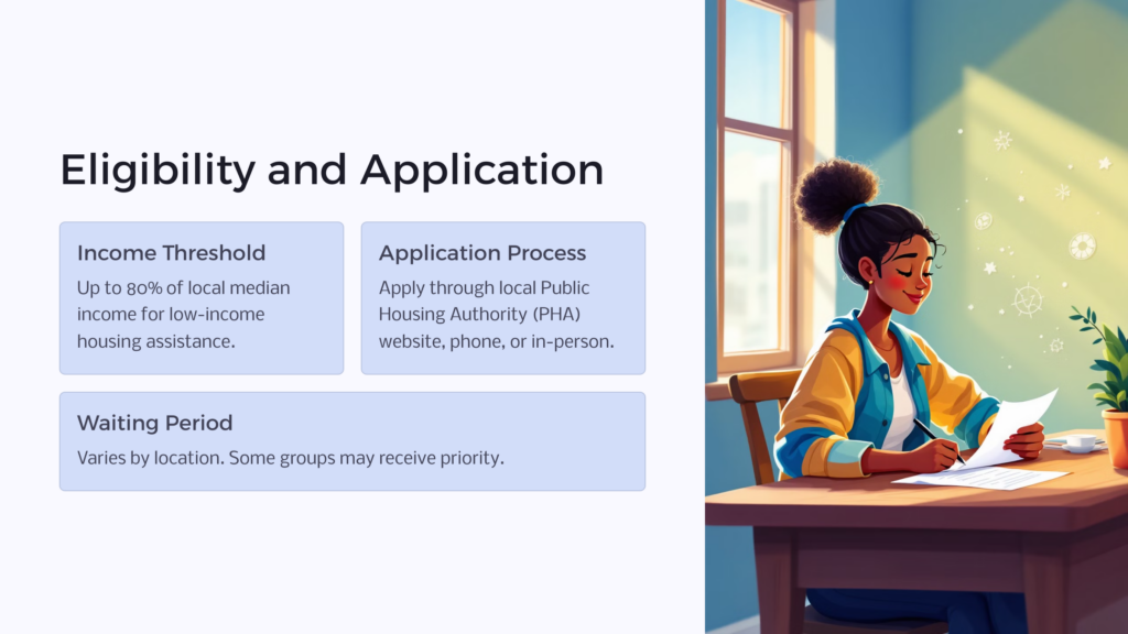 public housing eligibility and application infographic