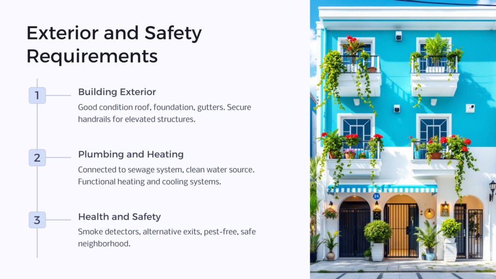 Section 8 Inspection Exterior and Safety infographic