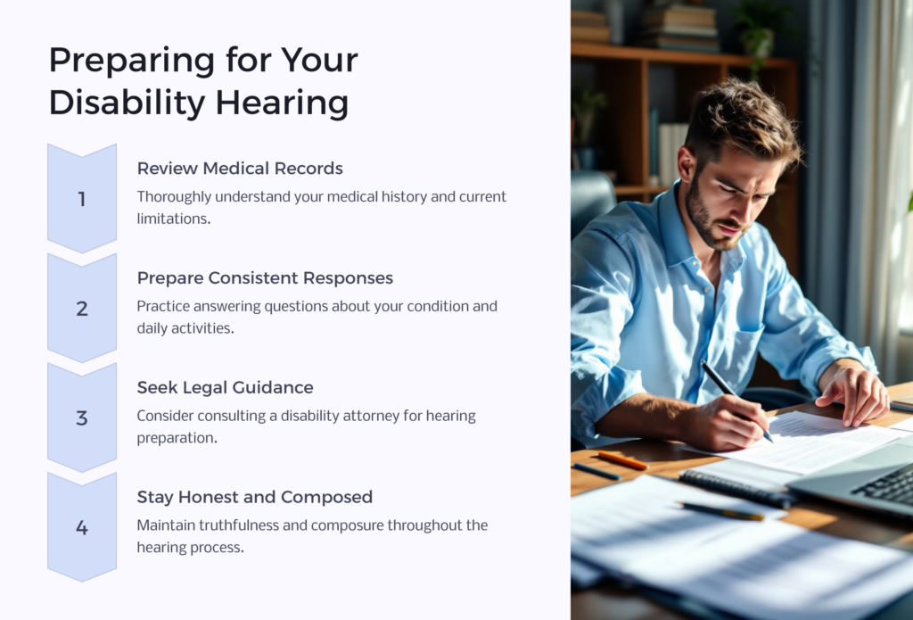 disability hearing preparation infographic