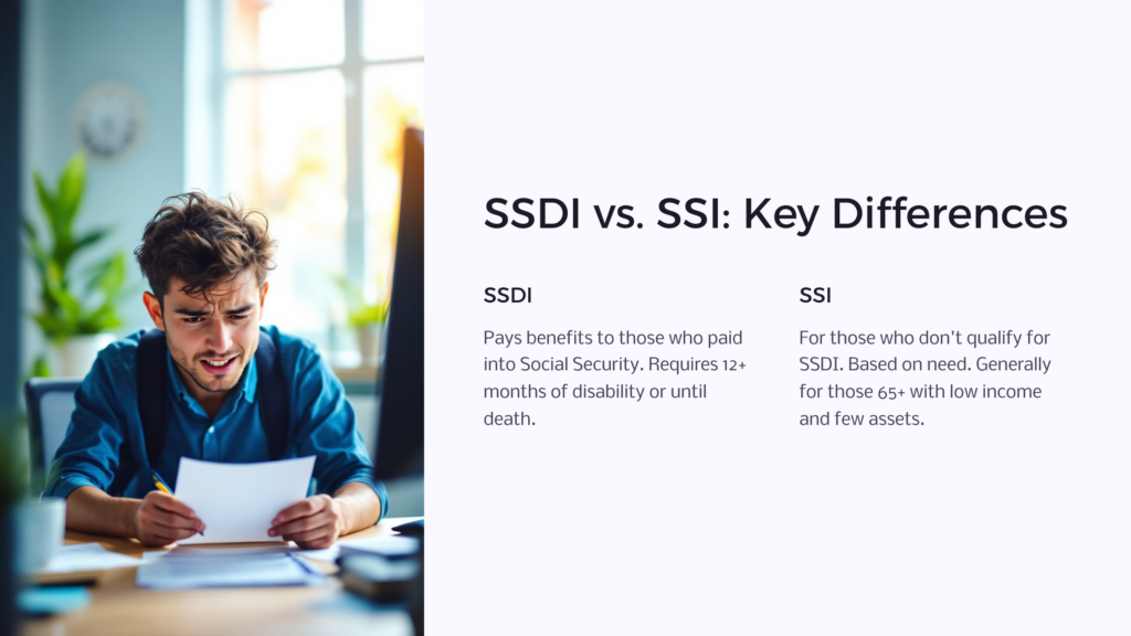 SSDI vs SSI infographic