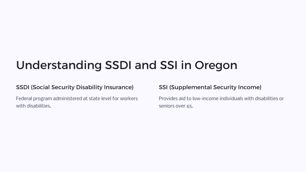 SSDI and SSI in Oregon infographic