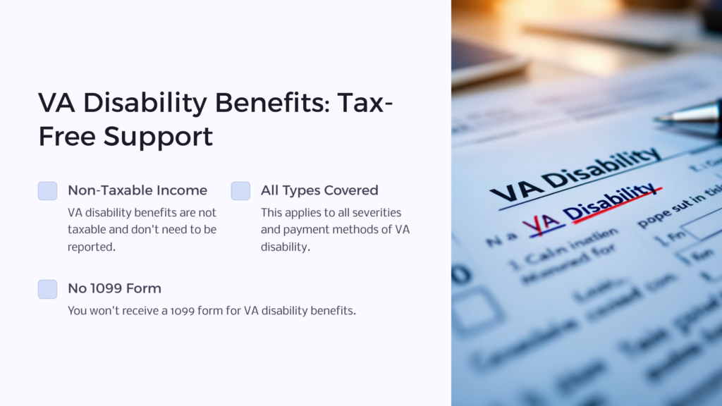 VA Disability Tax Free Benefits infographic