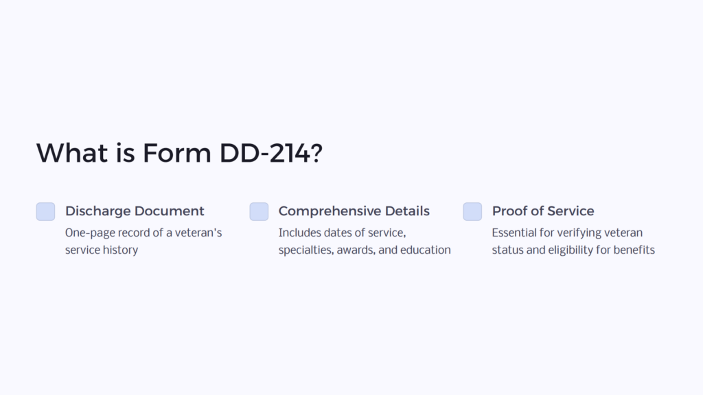 What Is Form DD-214 infographic