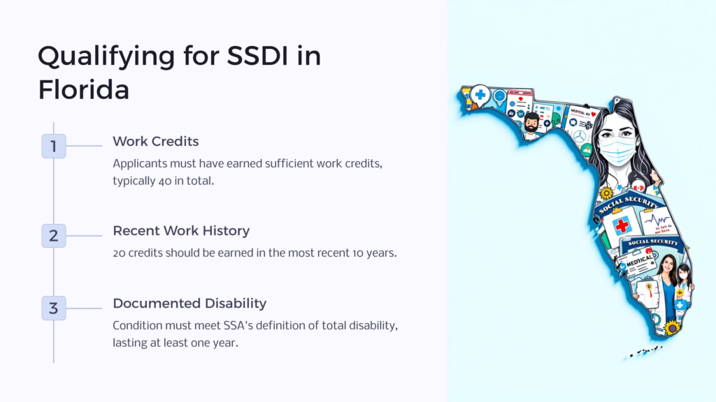 Qualify for SSDI in Florida infographic