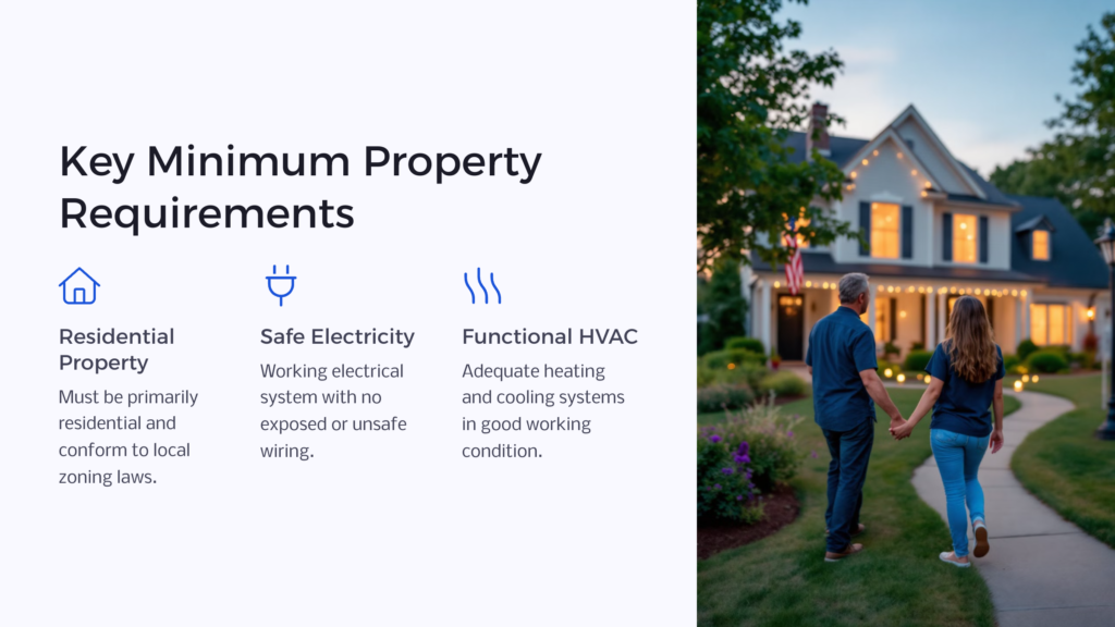 Key Minimum Property Requirements infographic