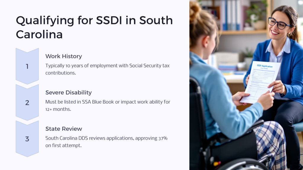 SC SSDI Qualification infographic