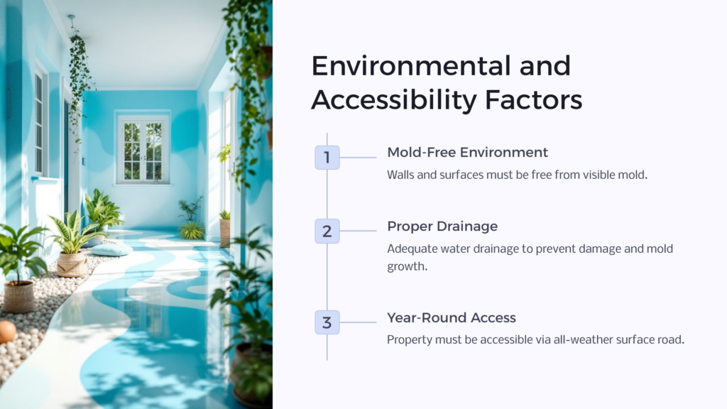 Environmental and Accessibility Property Requirements infographic