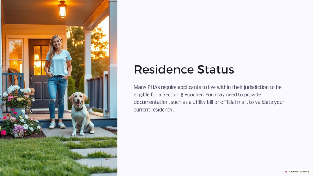 Housing Benefits: Residence Status infographics