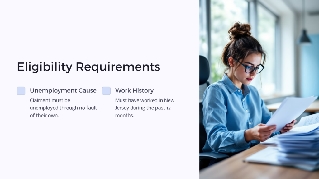NJ Unemployment Benefits Eligibility infographic