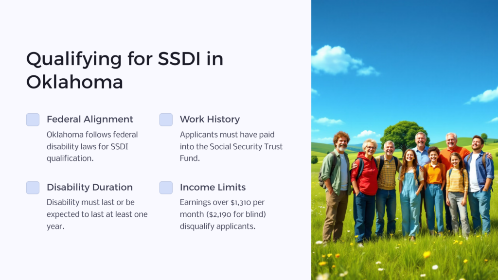 OK SSDI Qualification infographic