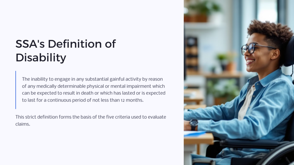 SSA Disability Definition infographic