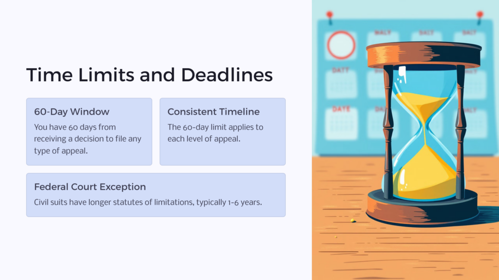 SSDI Appeals Time Limit infographic