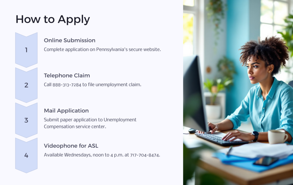Apply for Pennsylvania Unemployment Benefits infographic