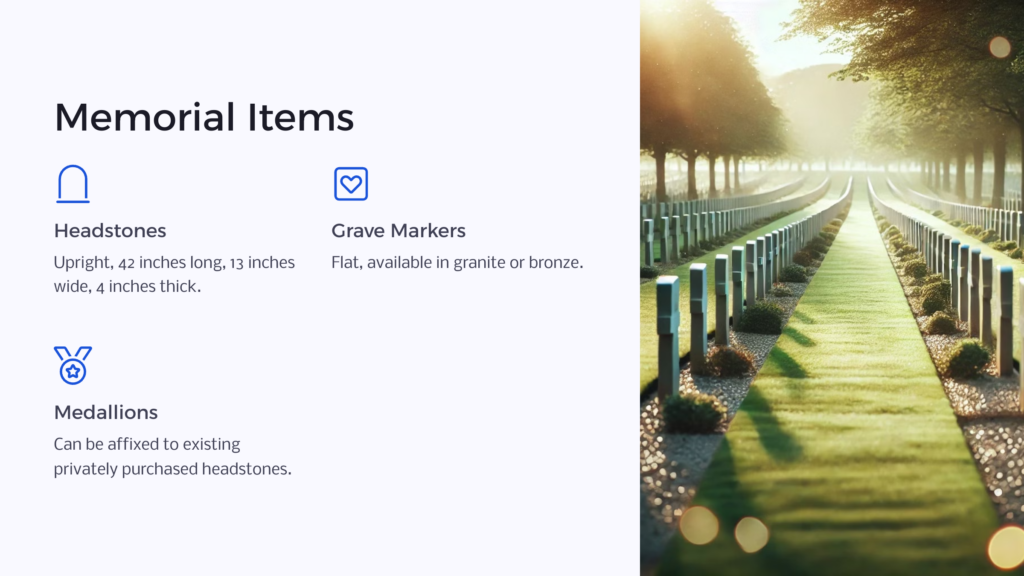 Memorial Items infographic