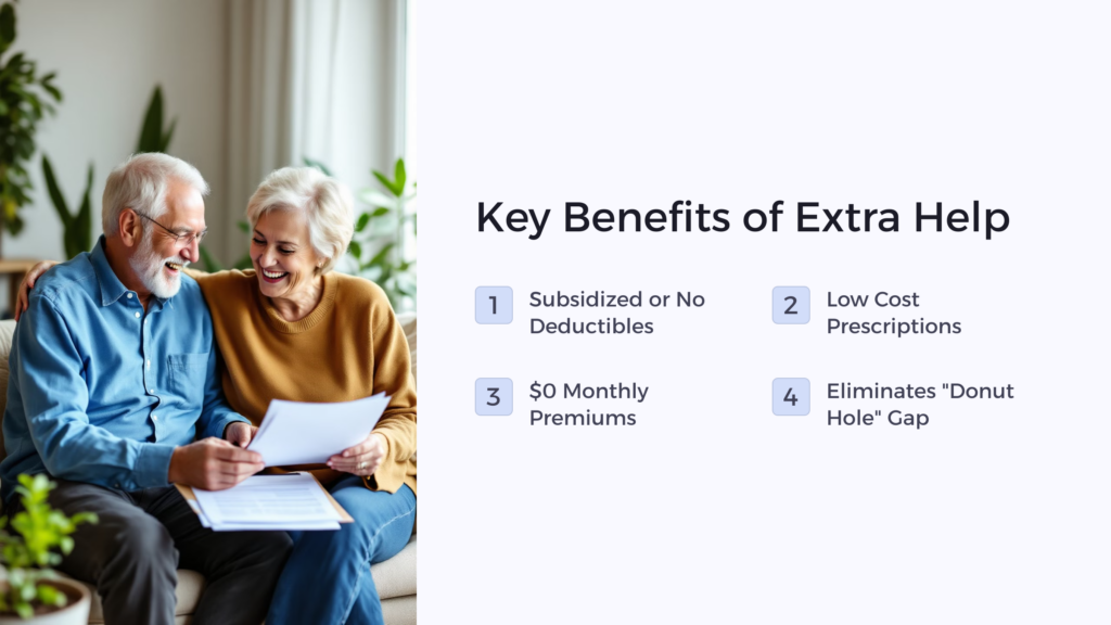 Extra Help Benefits infographic