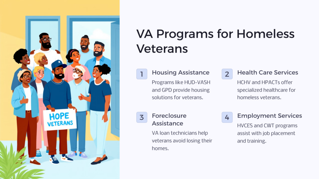 VA Programs for Homeless Veterans infographic