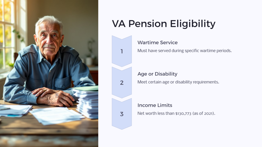 VA Pension Eligibility infographic