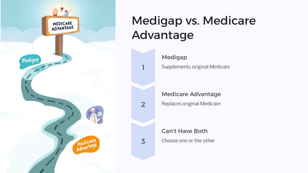 Medigap vs Medicare infographic