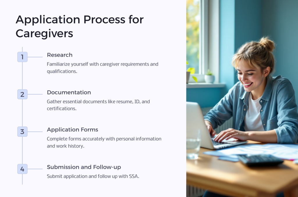 Caregiver Application Process infographic