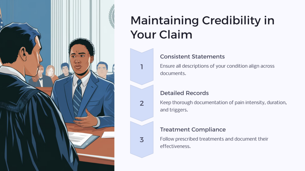 SSDI Credibility for Your Claim infographic