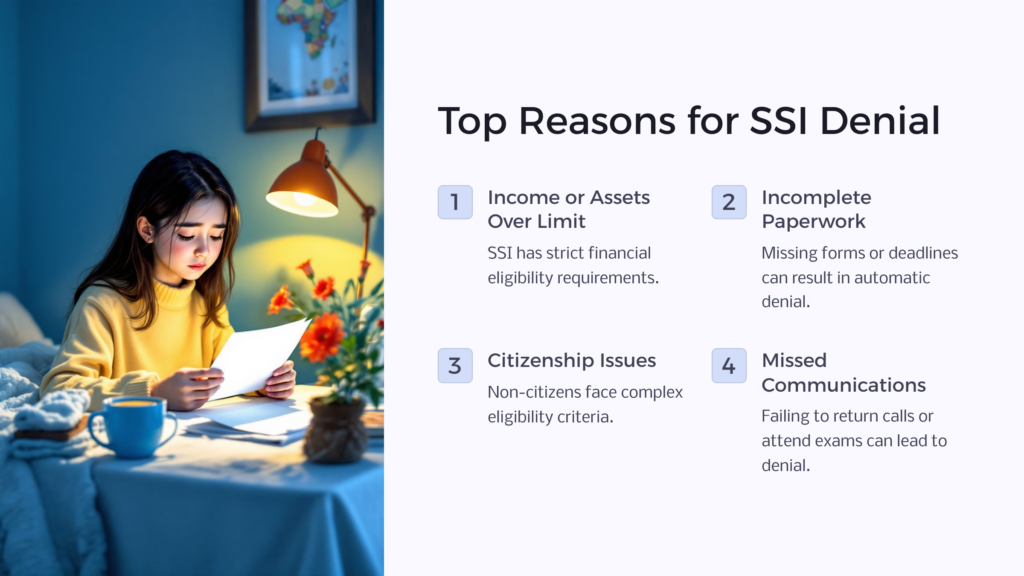 SSI Denial Reasons infographic