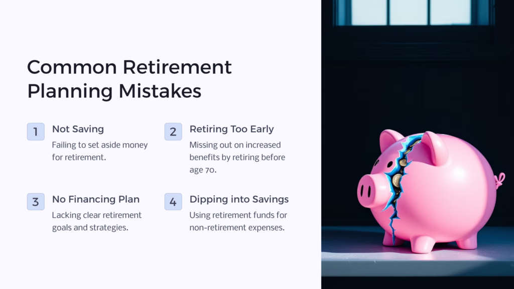 Common Retirement Mistakes infographic