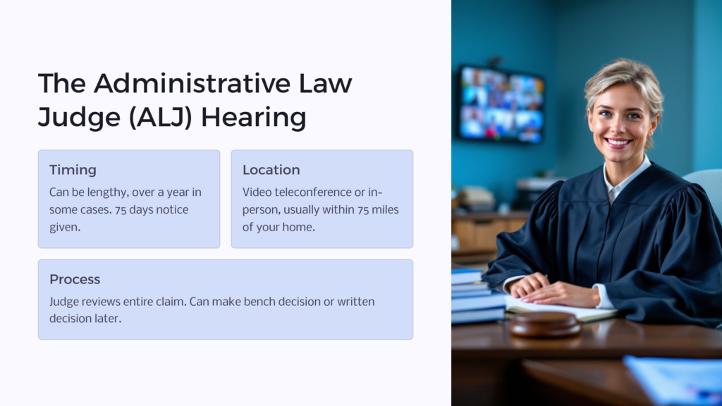 ALJ Hearing infographic