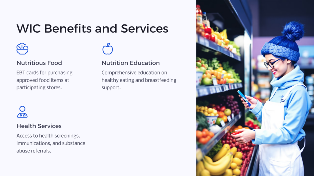 WIC Benefits and Services infographic