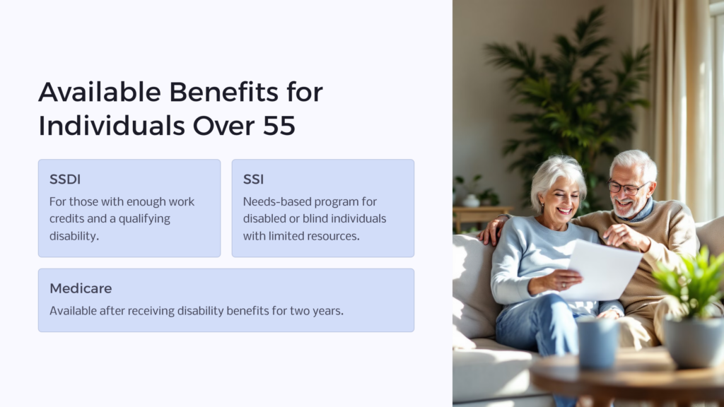 Disability Benefits Over 55 infographic