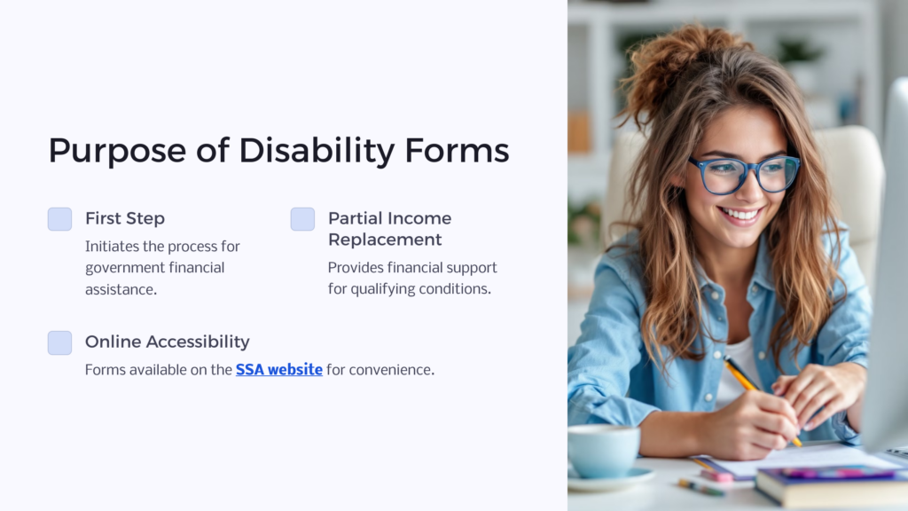 Disability Form Purpose infographic