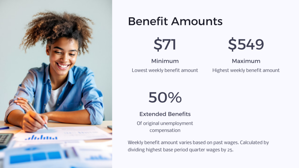 Unemployment Benefits Amounts infographic