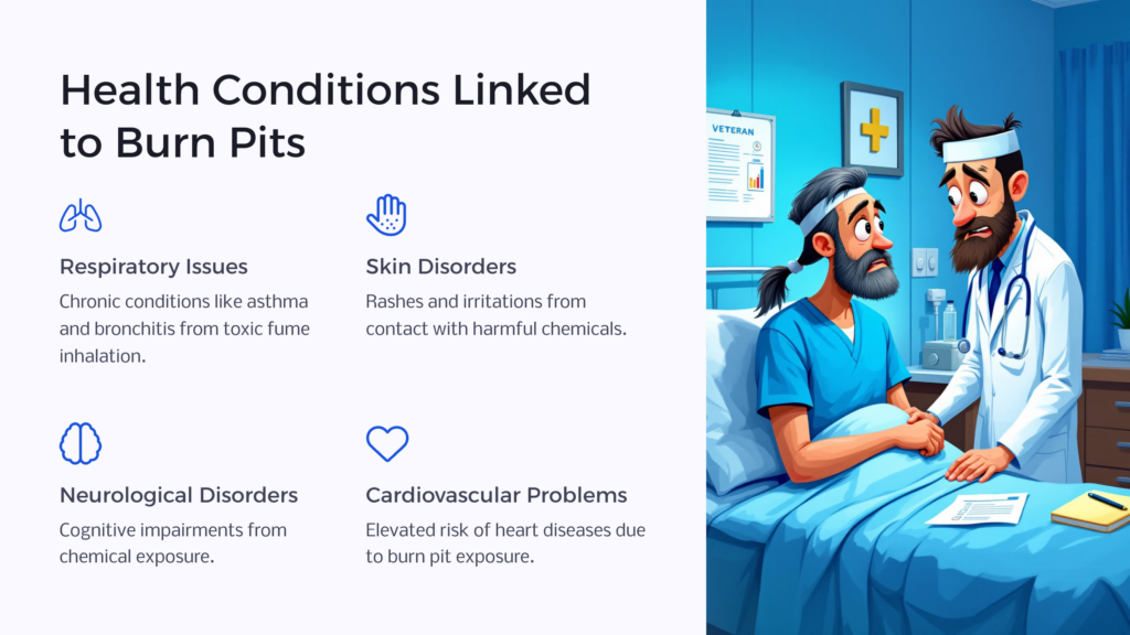 Burn Pit Health Conditions infographic